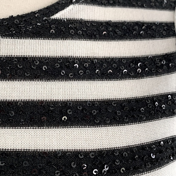 Talbots Stripe Sequin Sweater - Picture 3 of 10